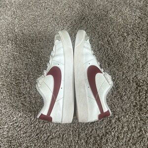 Kids Nike White and Red Sneakers